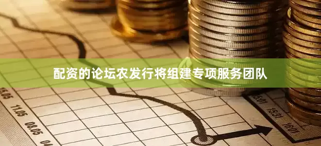 配资的论坛农发行将组建专项服务团队
